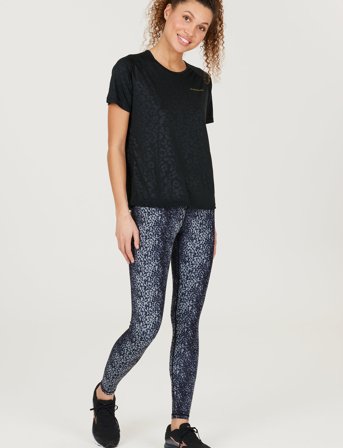 Endurance Somna W Print Waist Tights - Black - 34