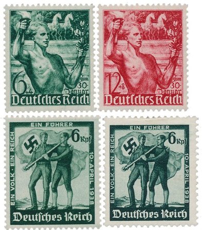 Tyske Rige 1938 - MICHEL 660-661+662-663 - Postfrisk