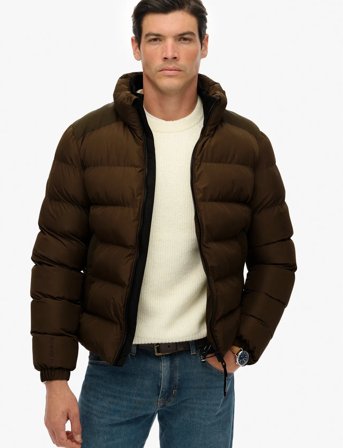 Superdry Sports Puffer Jacket - Brown - XXL