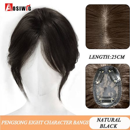 Synteettinen pitkä suora Topper peruukkikiinnike hiustenpidennyksissä Luonnollinen pörröinen pään toppi tekohiuspala Bang Clipilla Musta Ruskea