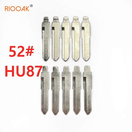 10 st/lot #52 Lishi Hu87 Metall Blank Oskuren Flip Kd Vvdi Fjärrnyckel Blad För Suzuki Jimny Alto Swift Vitara Mitsubishi