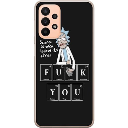 Kompatibelt Mobildeksel til Samsung Galaxy A23 Rick and Morty Fu*k You