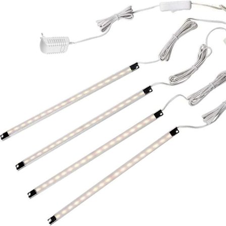 Multifunktionell LED-strip kit - förbättrar belysningen för montrar, hyllor och skåp - varmvit 3000K