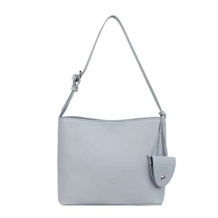 Dame ensfarvet moderigtig multifunktionel skuldertaske tekstur crossbody taske, mobiltelefon taske