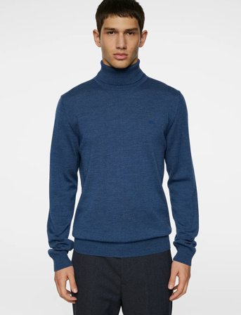 J. Lindeberg Kaden Merino Turtle Neck - Blue - S