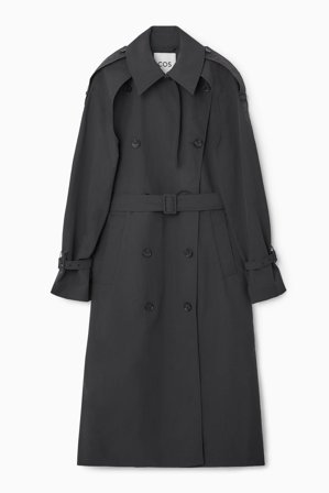 COS Women's Convertible Trench Coat in Grey