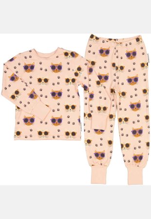 Geggamoja Pyjamas Tvådelad Bambu & sovkläder Unisex Rosa 74/80