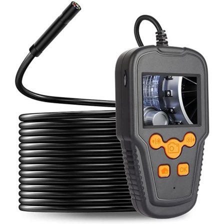 Industrielt endoskop inspeksjonskamera, 1080P HD digitalt IP67 vanntett boroskop for bil, motor, avløpsrengjøring, 2,4'' skjerm (2M)