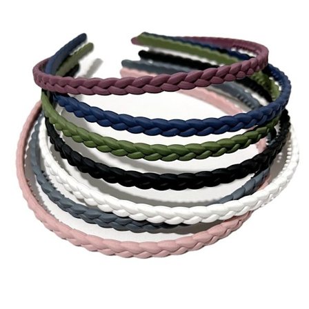 7 tynne pannebånd, plast pannebånd for jenter, med te