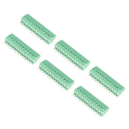 10 stk./sæt 12 Pin 2,54 mm Pitch Grøn PCB Universal Skrue Terminal Blok Konnektor