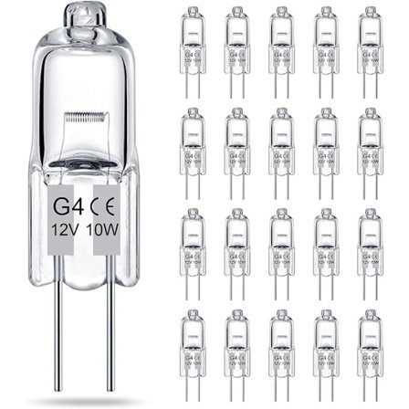 G4 Halogenlampor 10W 12V - Varmvitt - 20-pack 10W 20pcs