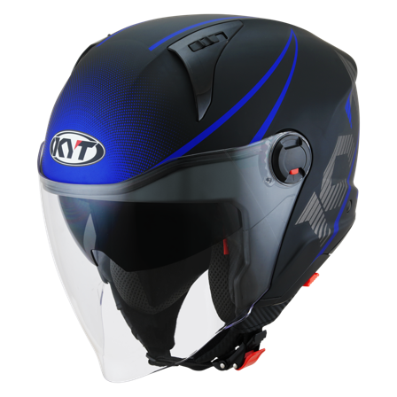 KYT D-City Colorful Open Face Helmet Matt Blue M