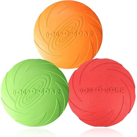 Blue Dream 3-pak hundefrisbee - 22 cm - Gummi