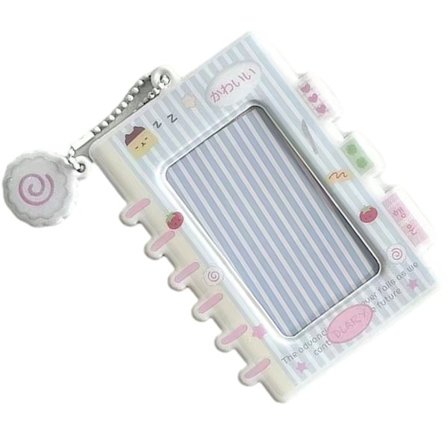 Tegneserie Fotokortholder 5x3 tommer PVC Fotokortveske med anheng for kvinner jente