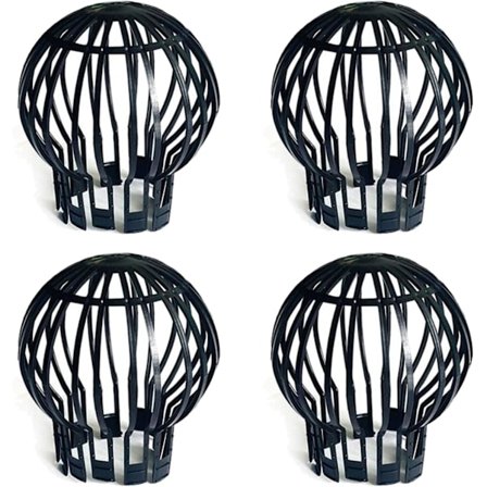 Pakke med 4 tagrenderensere, fleksible plastik tagrendefiltre, tagrendenet holder tagrender fri for blade, mos, mudder og andet snavs