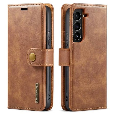 DG.MING 2-i-1 Magnet Pung Samsung Galaxy S22 Cognac