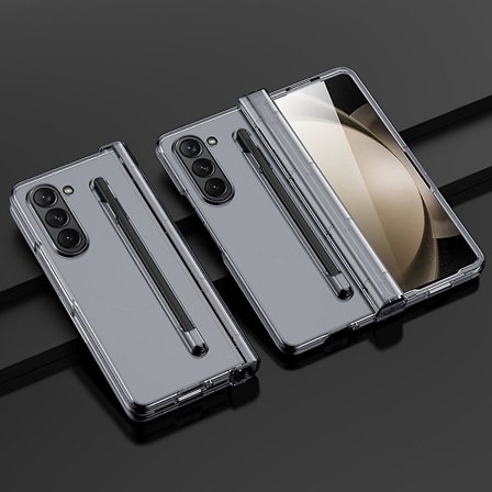 Z Fold 5-fodral, Smalt PC Matt Skin-känsla Stötskyddande Fodral Kompatibelt med Samsung Galaxy Z Fold 5 Med S Pen-hållare & Skärmskydd