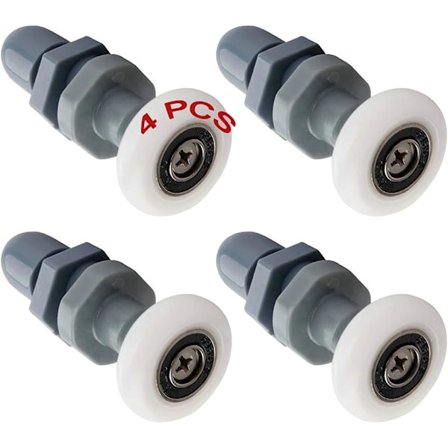 4 stk. holdbare plastik brusedørsløbere skydedørsleje Ba