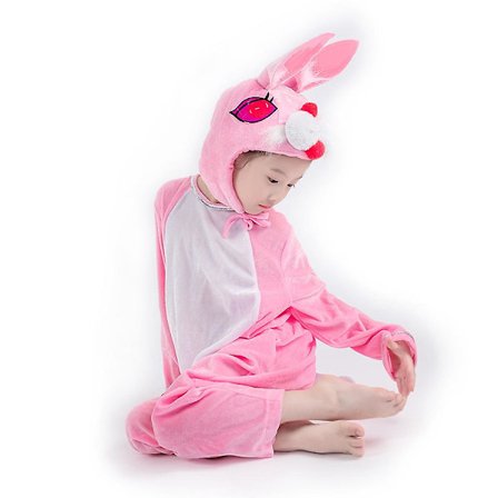 Pink Rabbit Long Cosplay Costume Costume Stage Wear Holiday Clothes W