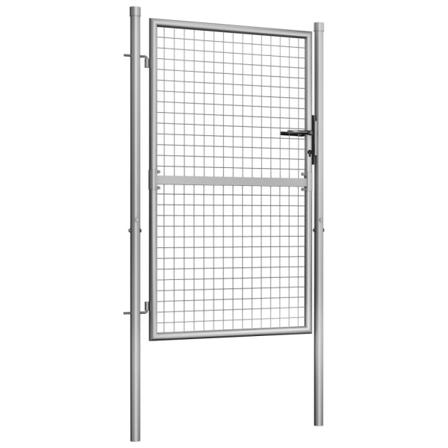 Vidaxl Trädgårdsgrind Galvaniserat Stål 105x175 Cm Silver Silver