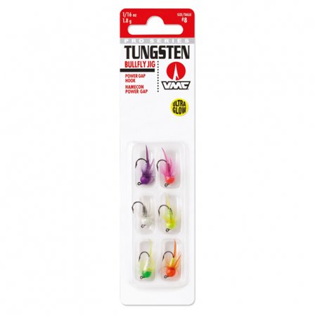 Blue Fox Tungsten Bullfly Kit Glow (6pcs) - #12 0,9g