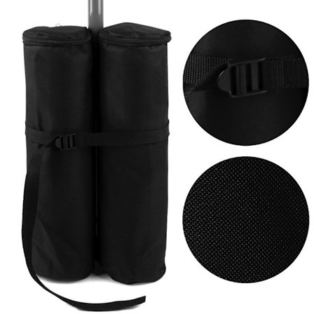 Benvikter för paviljonger, 4 st, 60 kg kapacitet, svarta