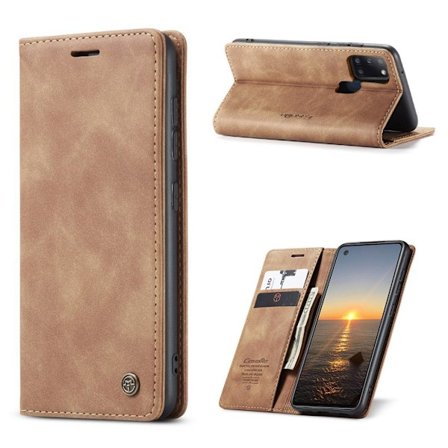 CaseMe Samsung Galaxy A21s Vintage Etui - Brun