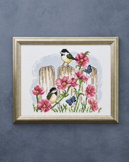 Broderikit Billede Smukke Fugle - Permin