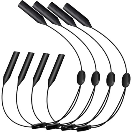 Säädettävät lasien sangat, 4 kpl universaaleja urheilulasien sangat ketju ilman häntää Turvallinen silmälasien narupidike Silmälasien pidike miehille,