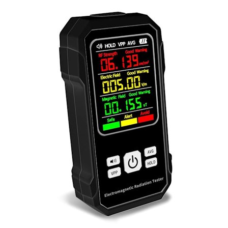 Elektromagnetisk strålingsmåler EMF-måler SORT Sort