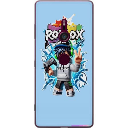 Kompatibelt Mobildeksel til Sony Xperia XZ3 Roblox Gamerkarakter med Headset og Kontroller