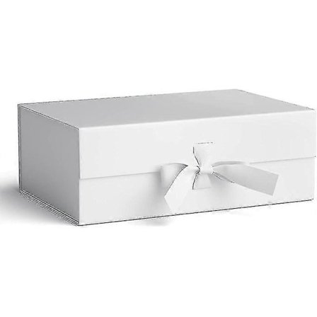 Magnetisk presentförpackning, vit stor presentförpackning med lock, bröllopspresentförpackning i papper, födelsedagspresentförpackning, 