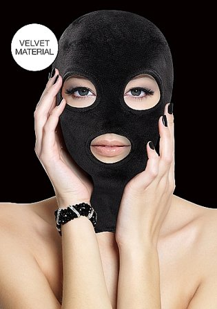 Shots: Velvet & Velcro Mask with Eye and Mouth Opening - Sexleker Vuxen: Rollespill