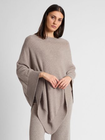 Kashmina - Kashmirponcho "Haddy" - toast