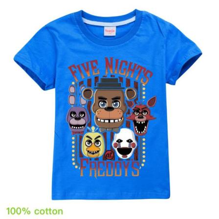 Five Nights at Freddy's FNAF Barn T-shirt för barn, sommar, casual, kortärmad topp Blue 13-14 Years