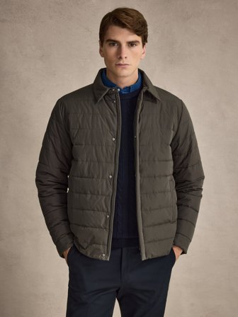 John Henric Men's Grüne Wattierte Jacke Size M