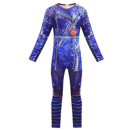 Descendants 3 Evie Kids Girl Cosplay Kostym Party Jumpsuit Finklänning 5-6 Years