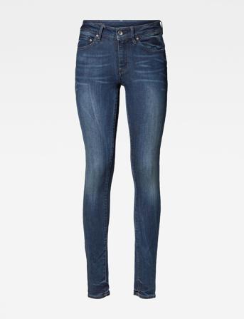 Midge Zip Skinny Wmn Skinny Jeans Blå G-Star RAW