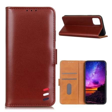 Xiaomi Mi 11 - Tri-color Läder Fodral - Brun Brown Brun