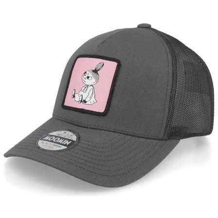 Moomin - Grå trucker Caps - Little My Pink Patch Grey Trucker @ Hatstore