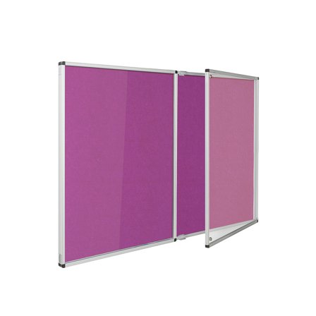 Fire-retardant tamperproof noticeboard, 2400x1200 mm, charcoal