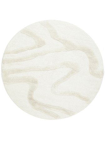 Shaggy Rug Large Ginori - Off White Ø 240 Rustic Style
