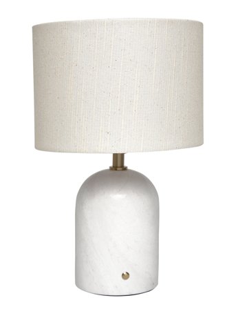 ENKEL LIVING Flair Mini Table Lamp White Marble Base - White - H28CM