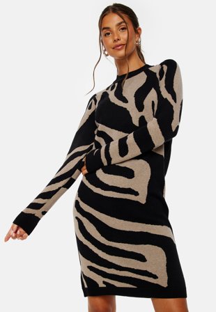 Object Collectors Item Ray L/S Knit Dress AOP Klær