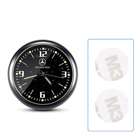 Bilar Klocka Ljus Elektronisk Kvartsklocka Dekorativ Klocka (Benz) Två-Pack