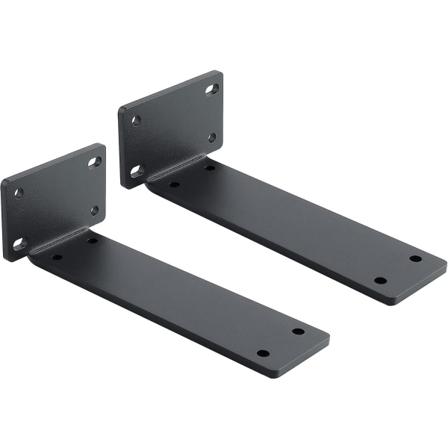 2 stk. Sterke Hyllebraketter Flytende Hyllebrakett 6 Tommer Metall L-Brakett Industriell Svart Hyllebraketter (FMY)