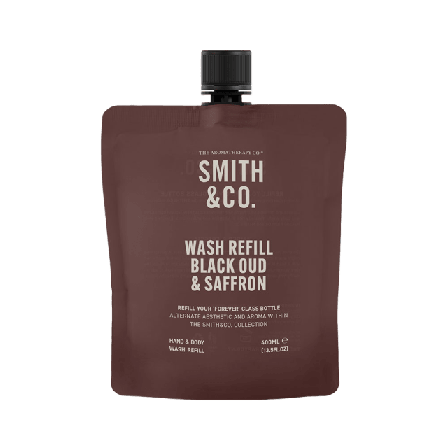 Smith & Co Refill Hand Kroppstvätt Black Oud Saffron Bad dusch Unisex 400ML
