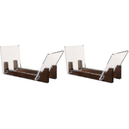 2x Vinylskivor Förvaringshållare Trä Lp Vinyl Album Skrivbordsställ TY