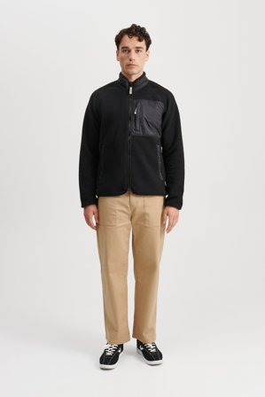 Tretorn Farhult Patch Pile Jacket — Fleece Jacket Men — Black | Outerwear, Wellies, Jackets & Rainwear for Women, Men & Children