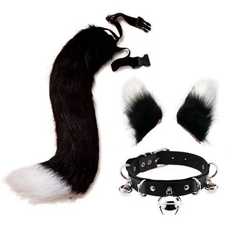 Kissan korvat hiusklipsi asu Halloween-juhliin kaulakoru Cosplay-setti